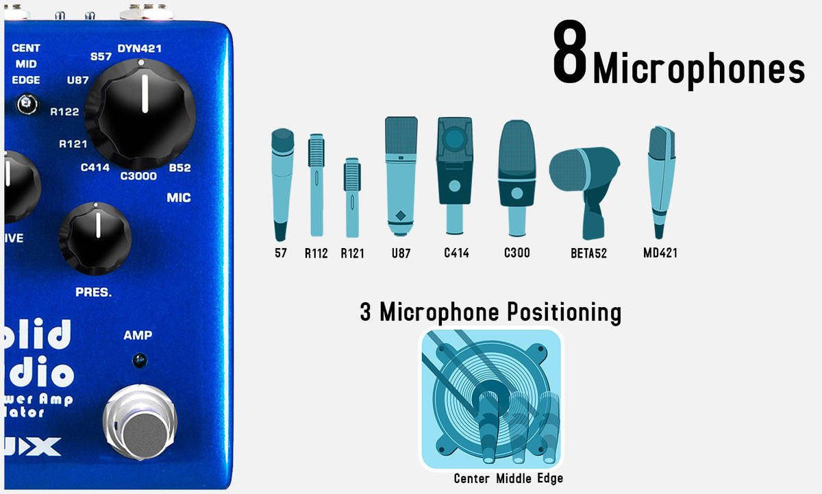 NU-X Verdugo Series Solid Studio IR & Power Amp Simulator World Class Amp, Cab & Mic Simulator