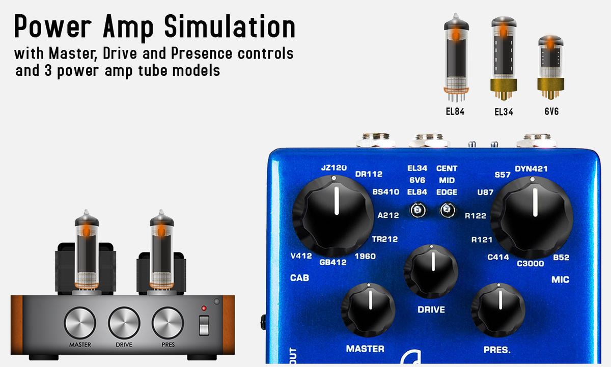 NU-X Verdugo Series Solid Studio IR & Power Amp Simulator World Class Amp, Cab & Mic Simulator