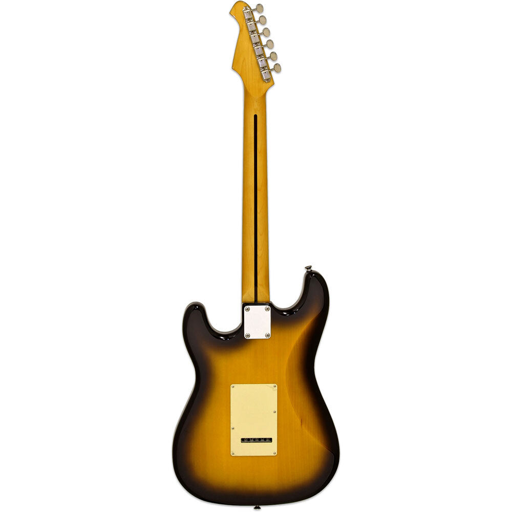 Aria STG-57 Modern Classics Series Electric Guitar in 2-Tone Sunburst Pickups: 3 x Single Coil (Alnico-5)