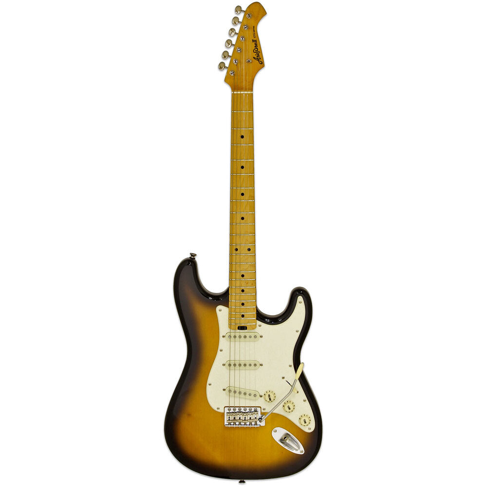 Aria STG-57 Modern Classics Series Electric Guitar in 2-Tone Sunburst Pickups: 3 x Single Coil (Alnico-5)