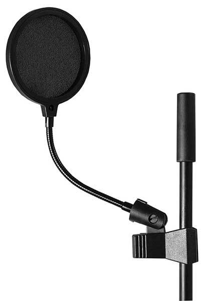 On Stage Pop Blocker 4" with Gooseneck and Clothespin-Style Shaft Clip