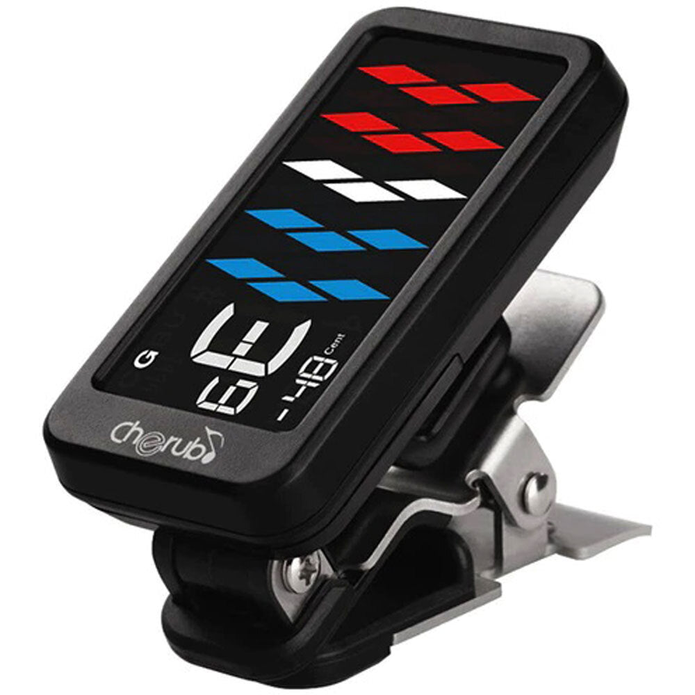 Cherub Flow Tune Clip-on Rechargeable Instrument Tuner Five Tuning Modes for All Instruments